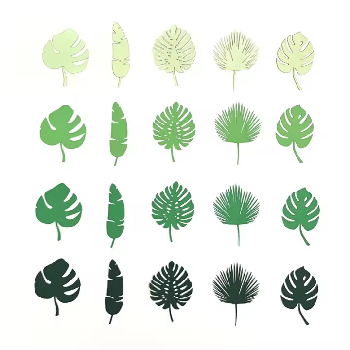 100pcs/pack Hojas De Tortuga Verdes Tropicales Para Decoración De Mesa Y Bodas Proporciones De Papel Sin Químicos Peligrosos - 1
