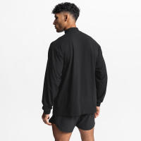 Camiseta De Manga Larga Para Hombre Sobredimensionada Cuello Alto Deportiva Algodón Suéter De Gimnasio Estilo Casual - details 4