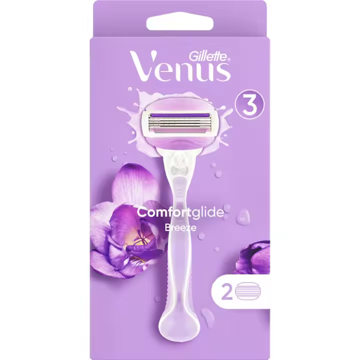 Gillette Venus Comfortglide Breeze, Maquinilla De Mujer, 1 Mango + 2 Recambios, 3 Hojas, Para Una Depilación Suave, Apurada Y Duradera - 1