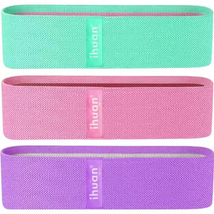 Bandas de Resistencia para piernas y glúteos, Banda de Ejercicio de 3 Niveles, Antideslizante y Enrollable, Bandas elásticas para Entrenamiento de glúteos para Mujer, Entrenamiento de - 1