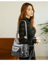 Mochila De Viaje Para Mujer En Cuero PU Lavado Bolsa De Hombro Escolar Bandolera 2024 Capacidad De 20-35 Litros Estilo Casual - details 11
