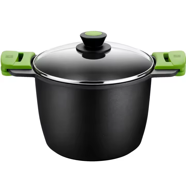 Bra - Olla Alta Prior, De 20 a 24 cm, Aluminio Fundido, Incluye Tapa de Cristal, Apta Inducción y Horno, Guisos, Caldos, Cremas, Legumbres, Cocina - 1