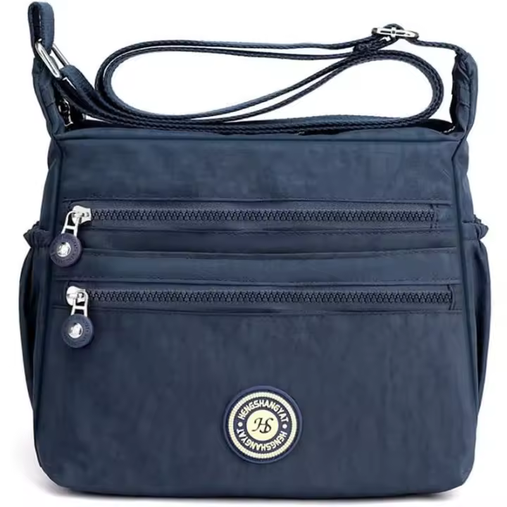 Bolso bandolera de Lona para Mujer, type Mensajero, type cartera, para el Tiempo Libre (Azul) - 1