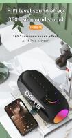 Bluetooth pequeño altavoz luz de la noche altavoz pesado subwoofer portátil mini reloj alarma de Casa escritorio sonido - details 2