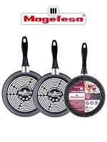 Magefesa K2 Gransasso set de 3 sartenes 24/26/28cm. Exterior gris, antiadherente bicapa efecto piedra, aptas para todo tipo de cocinas, especial inducción. Hasta 50% de ahorro energético. - details 0