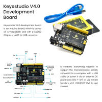 Kit De Inicio Profesional Con Módulos Completos KEYESTUDIO Para Arduino Compatible Con Arduino Uno R3/Mega2560R3 Incluye Libro De Tutorial De 32 Proyectos - details 0