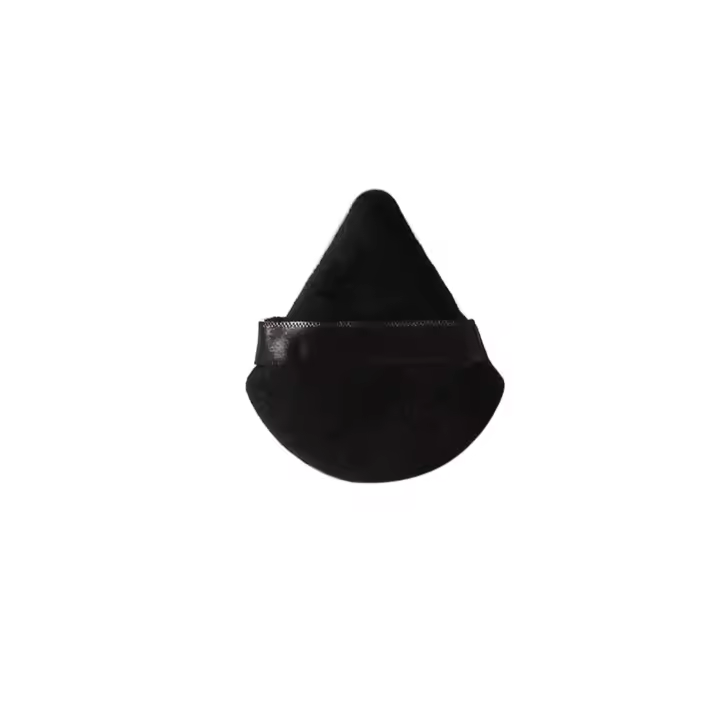 5 uds. De maquillaje de hojaldre Triangular negro grande y polvo suelto, herramienta de base de esponja de felpa suave para cosméticos - 1