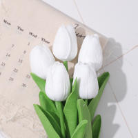 10Pcs Flores Artificiales De Alta Calidad Tulipes Toque Real Para Decoración De Hogar Habitación Dormitorio DIY Fiesta Boda Decoración - details 2