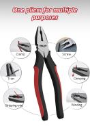 Alicates Multifuncionales DELIXI ELECTRIC Para Cable Con Gran Apertura Y Punta De Aguja Adecuados Para Cortar Torcer Y Apretar Metálicos - details 6