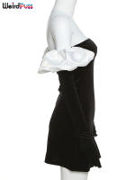 Vestido De Veludo Sin Espalda Para Mujer Con Guantes Nublados Bodycon Elástico Romántico Francesa Para Fiesta De Cumpleaños Vacaciones Streetwear - details 5
