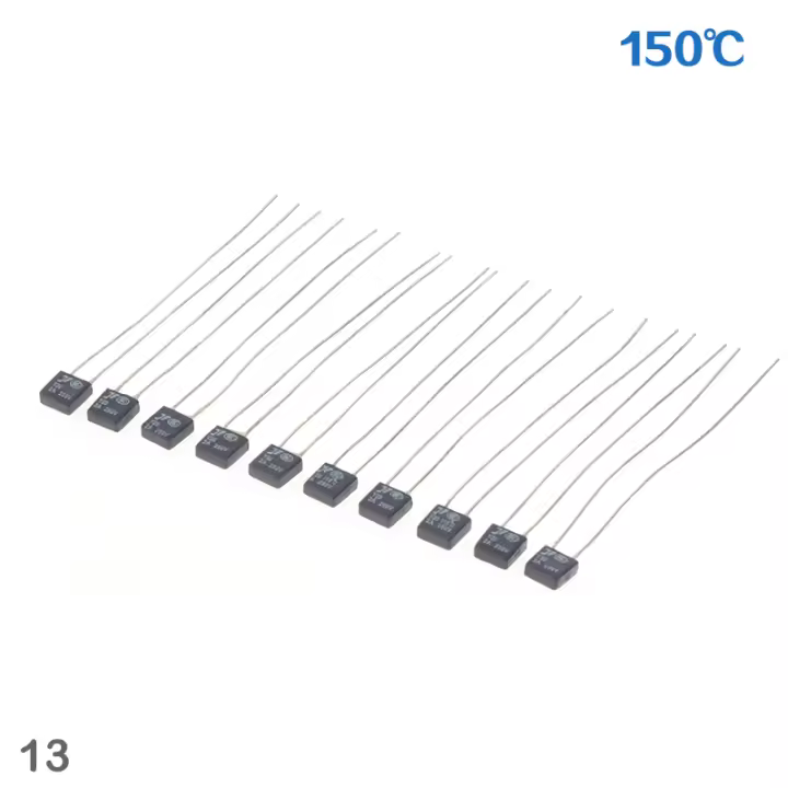 Fusible Térmico RH2A 2A De 10 Piezas Con Temperatura De Corte De 85-160 Grados Celsius Interruptor De Temperatura Para Motores - 1