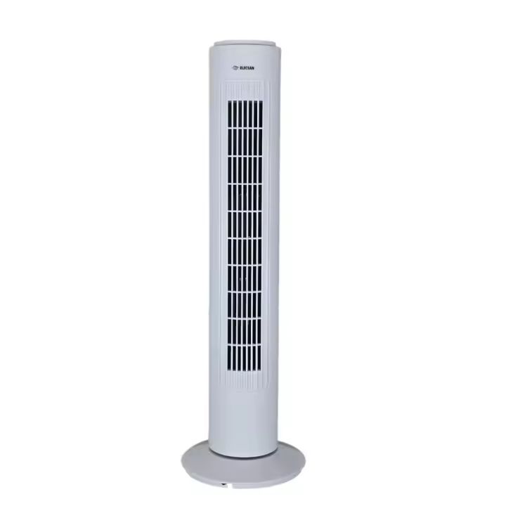 VENTILADOR DE TORRE ELECSAN OSCILANTE de 73 cm de altura, color blanco , 3 velocidades y 40W de potencia ( BAJO CONSUMO ) - 1