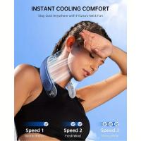Ventilador de Cuello Recargable con Pantalla LED, 3 Velocidades, Enfriamiento 360°, Ventilador Personal Portátil USB-C 4000mAh para Viajes, Oficina y Exteriores - details 5