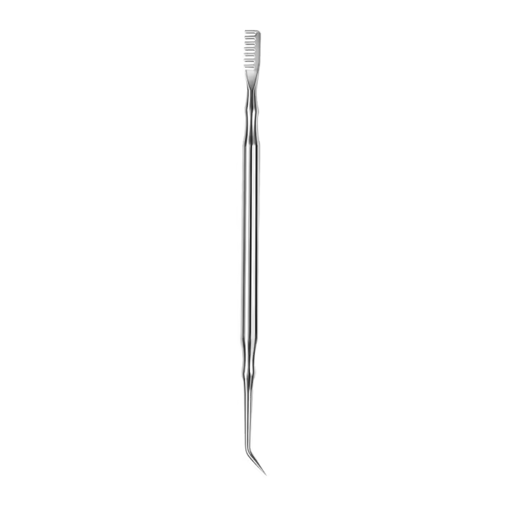 Pincel De Uñas Con Peine De Acero Inoxidable Stabilizador De Pestañas Y Auxiliar De Transplante De Pestañas Herramienta De Cepillado - 1