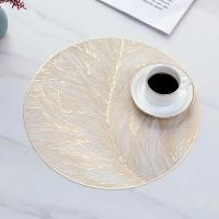 Juego De Tapetes Para Mesa De 1/4Pc Luz Y Lujo Protector De Mesa Redondo Resistente Al Calor Decorativo De PVC Irregular Estilo Americano - details 6
