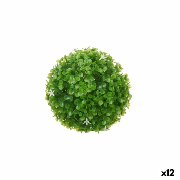 Planta Decorativa Ibergarden Flores Hojas Bola Plástico 17x17x17cm (12 Unidades) - 1