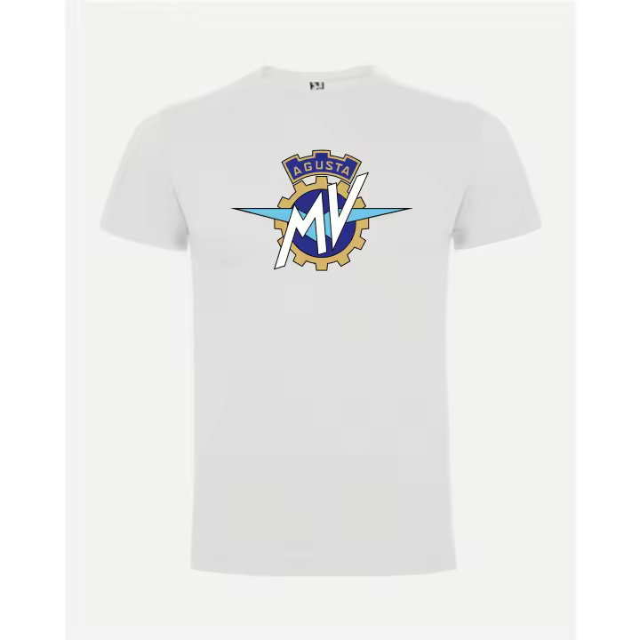 camiseta roly hombre moto retro mv agusta  en impresión dtf de maxima calidad y duravildad - 1