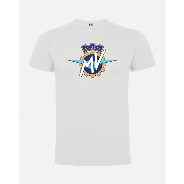 camiseta roly hombre moto retro mv agusta  en impresión dtf de maxima calidad y duravildad - 1