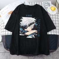 Camiseta Jujutsu Kaisen Anime Gojo Satoru Para Mujer Estilo Casual Verano Manga Corta Deporte Y Running Top De Algodón Y Poliéster - details 2