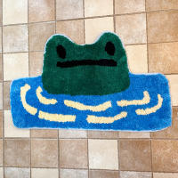Alfombra De Sapo Antideslizante Gruesa Para Hogar Sala De Estar Entrada Baño Tapete De Piso Resistente Al Desvanecimiento Con Patrón Animal Para Adultos - details 5