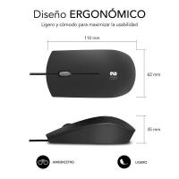 Ratón Subblim Business Silencioso/ Hasta 1200 DPI/ Blanco/ Todoterreno/ Ergonómico/ Libertad con cable - details 5