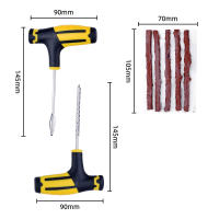 Kit De Reparación De Neumáticos Para Coche Con Herramienta De Estriado Y Tiras De Goma Set De Reparación De Agujeros Sin Pegamento Para Automóviles Y Motocicletas - details 0