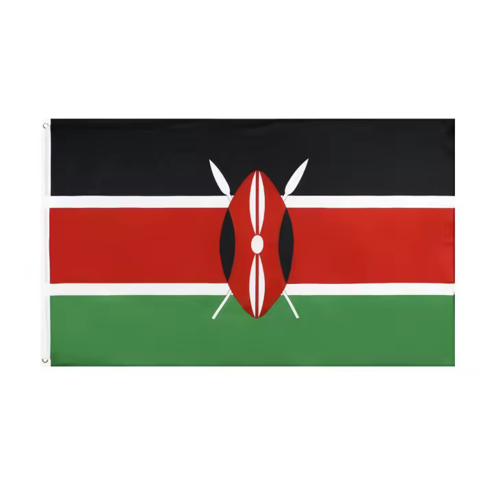 Bandeera De Kenia 90x150 Cm Material Poliéster Estilo Impreso Uso Decorativo Bandera De Nación Kenia - 1