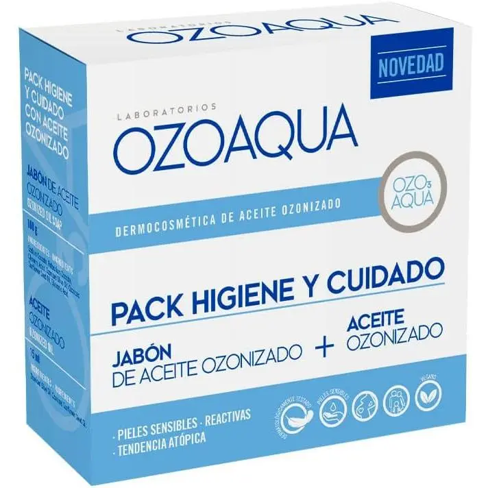 Ozoaqua Pack Higiene y Cuidado | Jabón y Aceite Ozonizado | Piel Hidratada, Sana y Protegida - 1