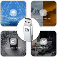 USB2.0 Llavero De Memoria 128GB Rotativo 64GB 32GB OTG Para Teléfono Regalo Creativo 16GB Llavero De Flash Drive De 2.0 - details 5