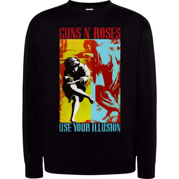 Sudadera cuello redondo, Guns n Roses , Algodón y Poliester, 290 grms/m2 - Tallaje europeo de Niños y Adultos y Tallas grandes - 1