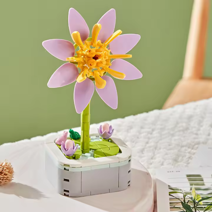 Bloques de construcción de flores, flores preservadas, 10328, rosa, regalo del Día de San Valentín, ramo romántico, juego de montaje - 1