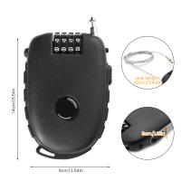 Cerradura De Combinación Para Casco De Motocicleta Herramienta De Bloqueo Con Cadena Telescópica Coded 4 Dígitos Anti-Robo - details 6