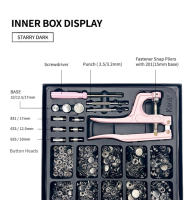 Juego De 100 Piezas De Herramientas Para Instalación De Botones Metálicos Para Ropa Chaquetas Cuero Artesanías Kit De Tijeras Para Botones De Cierre Rápido - details 2