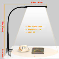 Lámpara De Escritorio LED USB Para Lectura Y Trabajo Luz Nocturna Para Dormitorio Estudio Oficina Con Soporte De Clip - details 0