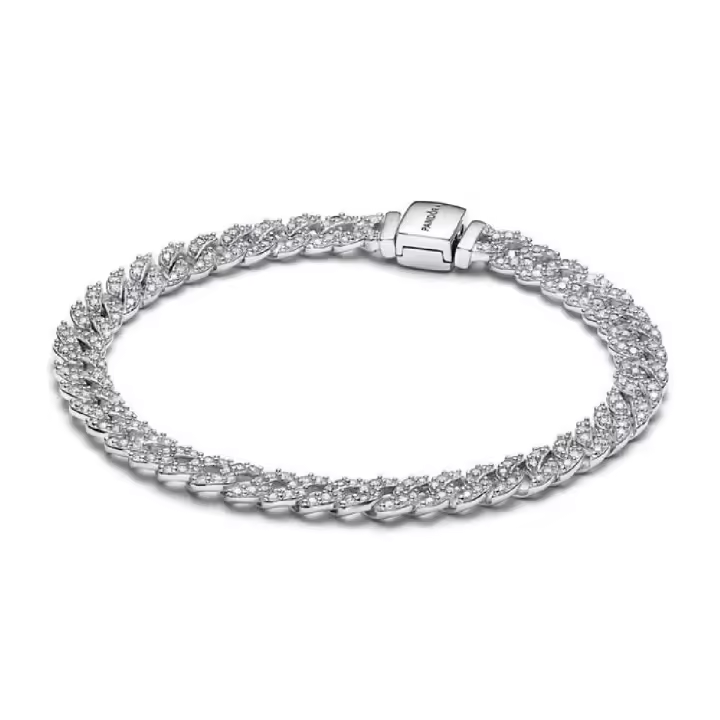 Pulsera de Cadena Pavé Cuban Timelles - 1