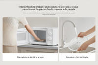 Official | Xiaomi Microwave Oven, Control clásico con dos botones, Microondas de calentamiento rápido de 700 W, Calor envolvente de 360°, 5 niveles de ajuste de temperatura, Función de descongelación sin perder frescura, Ajuste de 35 minutos - details 9