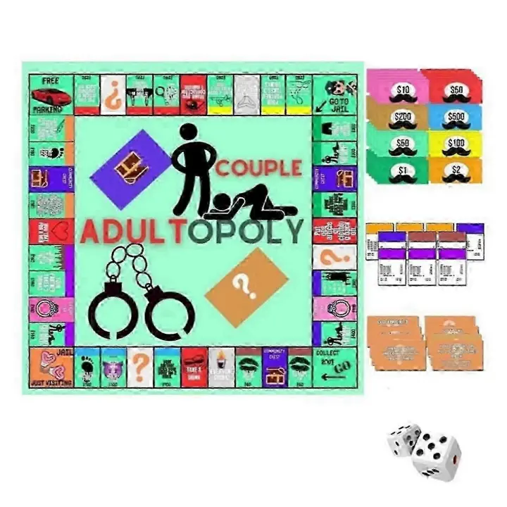 Couple Board Game Adultopoly Board Game Couple Opoly Board Game Entertainment Board Cards Games Cou - 1