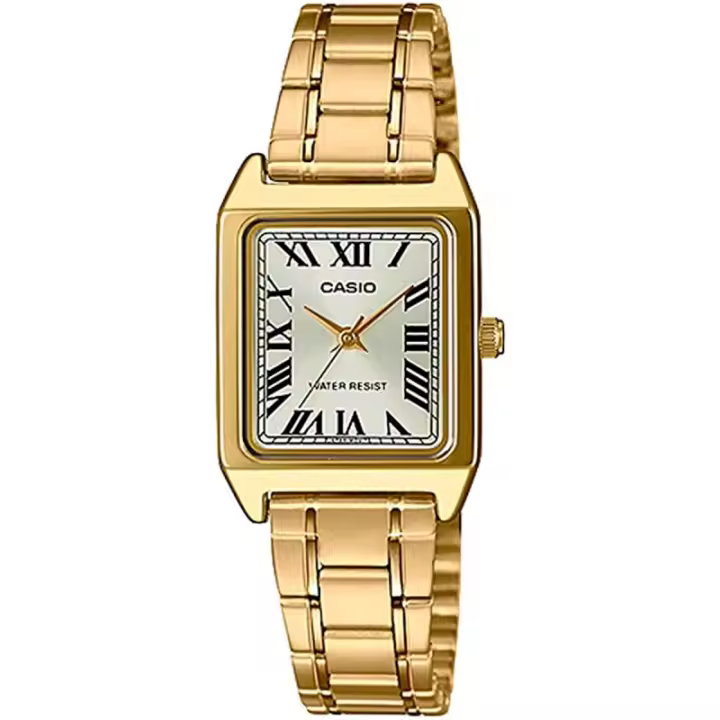 Casio  Ltp-v007g-9budf Reloj De Pulsera Analógico Para Mujer Color Dorado - 1