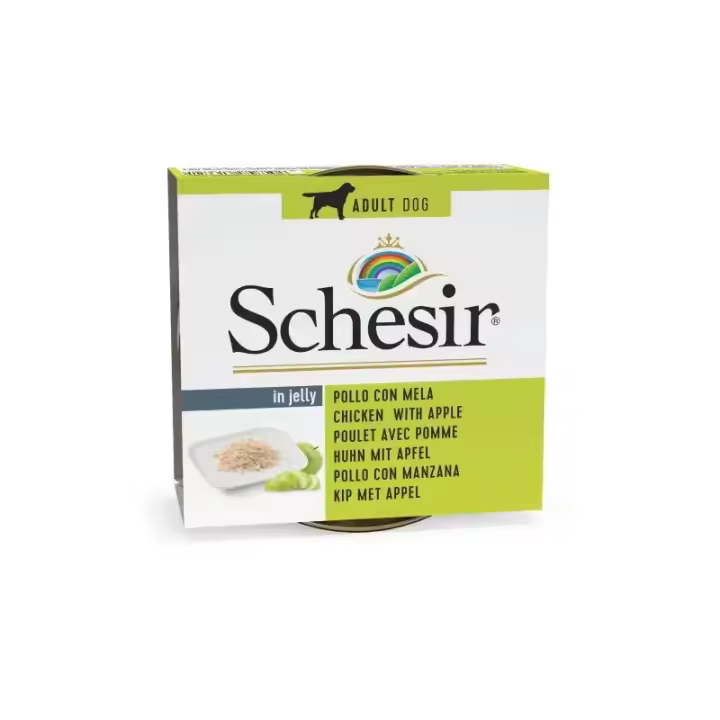 Schesir Lata Perro De Pollo Con Manzana En Gelatina 150 Gr Pack - 10 X 150 Gr - 1