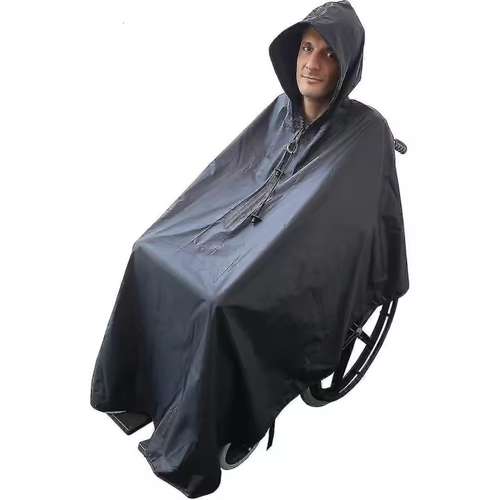 Poncho de lluvia para silla de ruedas-Estándar para adultos-Abrigo de lluvia para silla de ruedas - 1