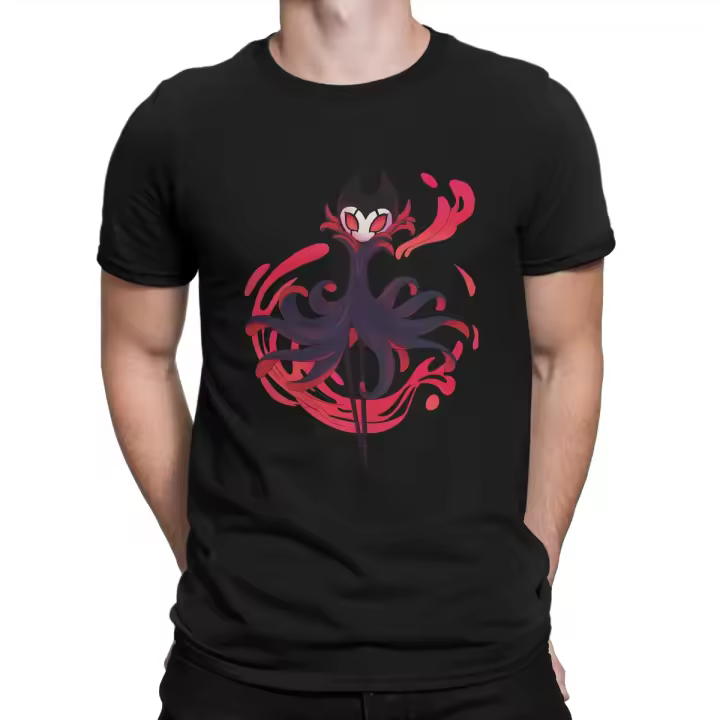 Camiseta De Algodón Para Hombre Con Diseño Divertido De Juegos Hollow Knight Manga Corta Cuello Redondo Ropa De Fiesta Transpirable Ligera Y De Secado Rápido - 1