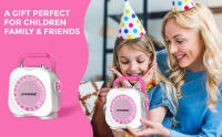 DYNASONIC Karaoke con microfono, Regalos Originales para niños niña, Altavoz, Juguetes niña - niño (DK-201 Azul) - details 4