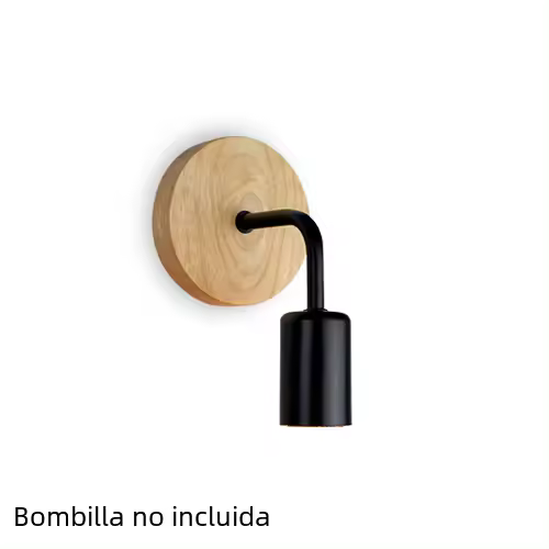 Lámpara de Pared de Madera Retro Luz de Toque de Encendido/Apagado Montada en la Pared - 1