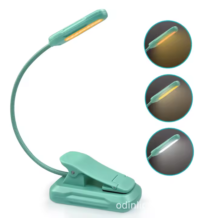 Nueva lámpara de escritorio pequeña LED, lámpara de lectura con protección ocular para estudiantes, lámpara con mini clip y carga USB, lámpara con clip para libros y protección ocular. - 1