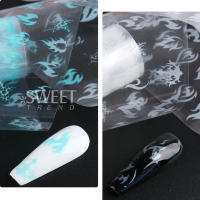 10 Rolls De Uñas Con Diseño De Llama Fluorescente Estilo Neón Para Manicura Adhesivos De Papel Estelar Para Decoración De Halloween - details 9