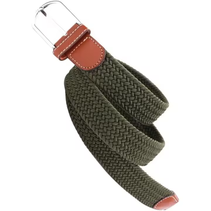 Cinturón trenzado para mujer, cinturón trenzado elástico, cinturón trenzado para hombre, faja masculina, cinturón tipo jersey para hombre, señorita para tejer - 1
