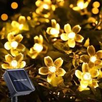 1pc 6.5M30LED Luces De Cadena Solar Sakura Impermeables Para Decoración De Jardín Y Festivales Fuente De Energía Solar - details 1