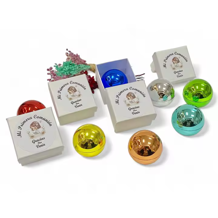 Lote de 10 bálsamos de labios en caja de regalo para detalles de invitadas de comunión niña - Regalos para invitados de comunión niña regalos originales - 1