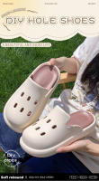 Zapatillas De Mujer Para Verano 2024 Con Suela Gruesa Y Agujero Muller Zapatos De Exterior Oficina Sandalias Mitad Pares Para Playa - details 0