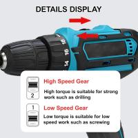 Taladro Atornillador , Weytoll eléctrico multifuncional 3 en 1 bateria litio , impacto de 21 V Motor cepillado , azul, ENVIO 24H - details 2
